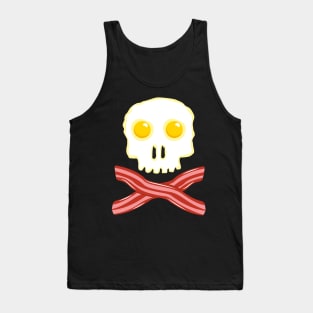 Bacon and Eggs Skull Vegan Veggie Zombie Skull Egg Shirt T-Shirt Gift Tank Top